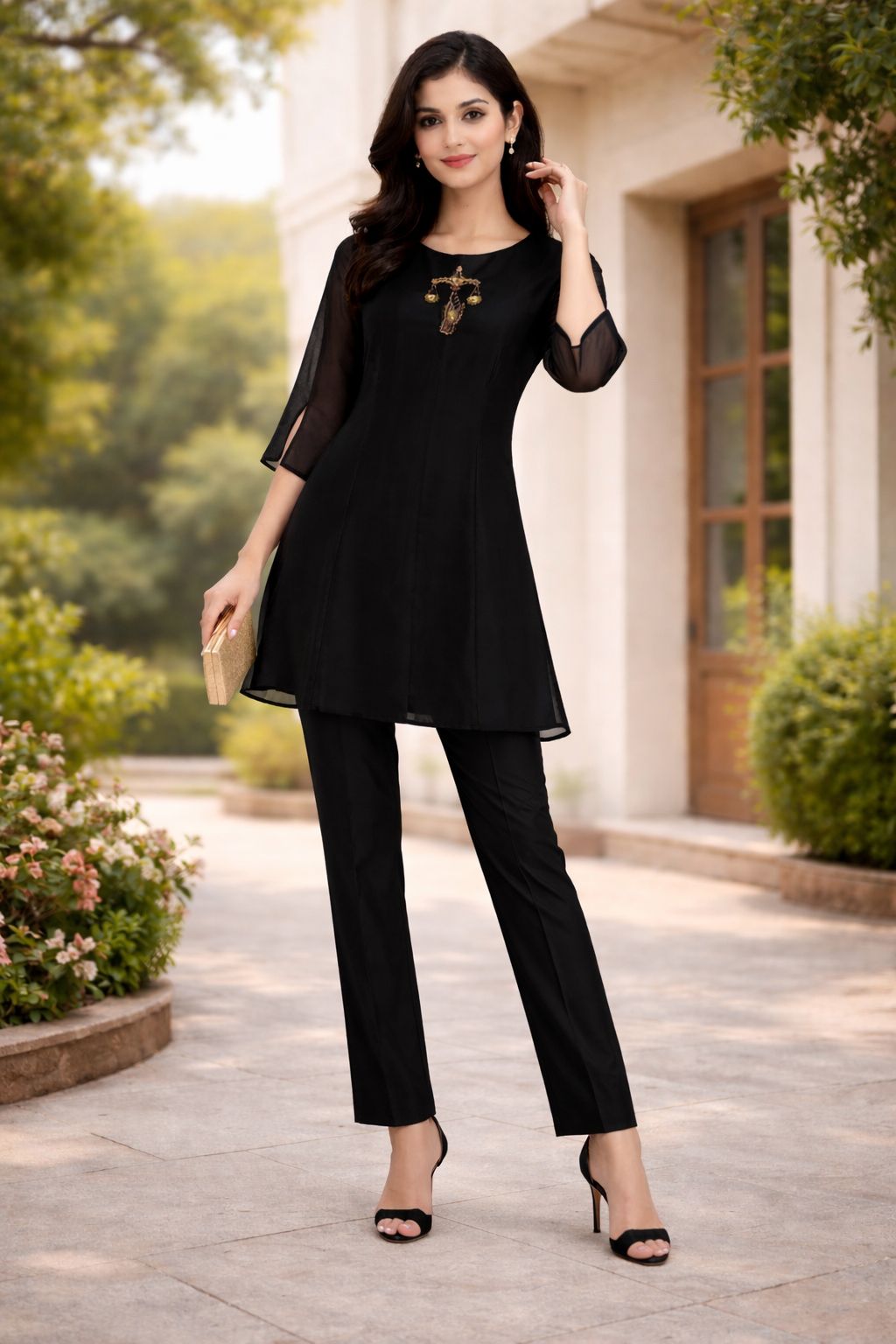 BLACK COORD WITH BALANCING DETAIL